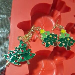 Festive Christmas Tree Earrings